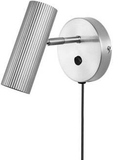 wandlamp Hubble, geborsteld staal