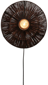 Wandlamp Iguazu - Jute Zwart - Ø40cm