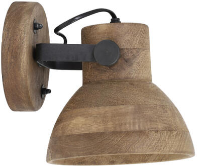 Wandlamp Ilanio - Hout - 21x17x19cm Bruin