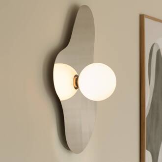 wandlamp ILLUSION, chroom, glas, 60 cm chroom, wit