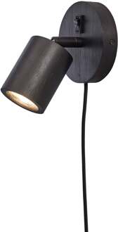 Wandlamp Java - Bamboe Zwart - Ø12cm