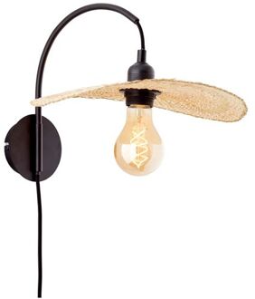 Wandlamp Jefter Bamboe Zwart E27 52w