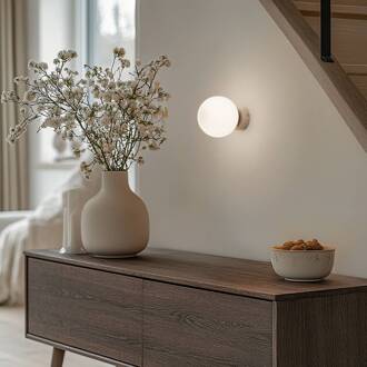 Wandlamp Joel, beige/wit, 1-lamp beige, wit mat