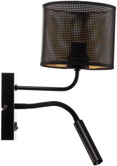 Wandlamp Jovin 1-lamp met spot zwart/goud zwart, goud