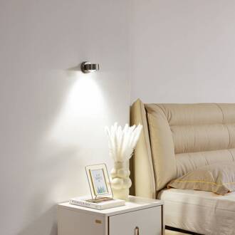 wandlamp Jyla, nikkel, fitting onderaan