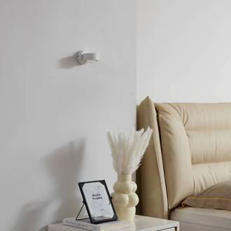 wandlamp Jyla, wit, fitting onderaan wit mat