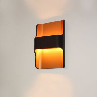 Wandlamp LED Dallas Zwart Goud IP54