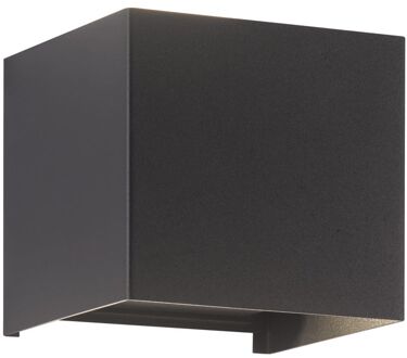 wandlamp LED Wall zwart 2x8W