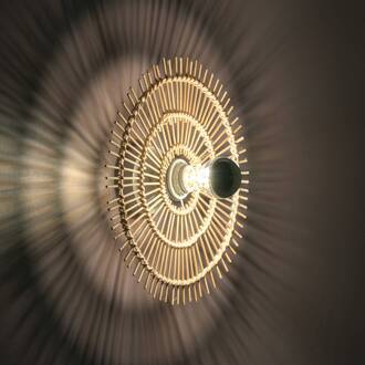 Wandlamp Leta licht hout, wit