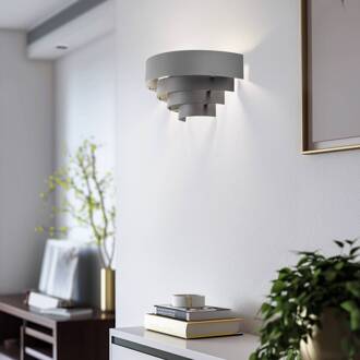 Wandlamp Levin met stalen kap, grijs