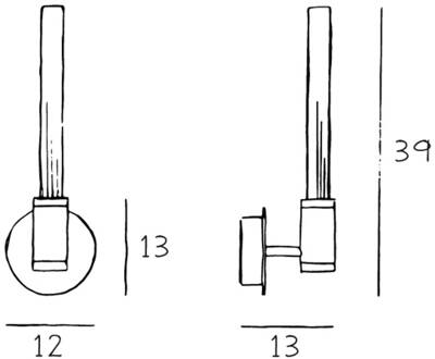 Wandlamp LIBERTY Single, goudkleurig geborsteld goud