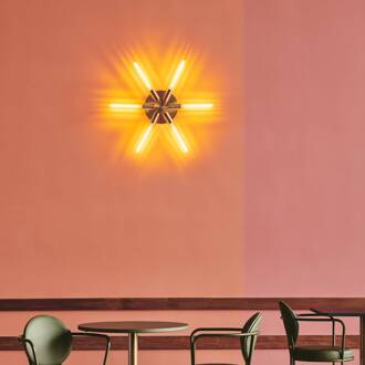 Wandlamp Liberty Star, goudkleurig geborsteld goud
