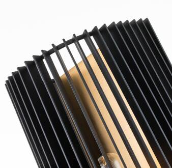 Wandlamp Linara, zwart/messing, 1-lamp zwart, messing