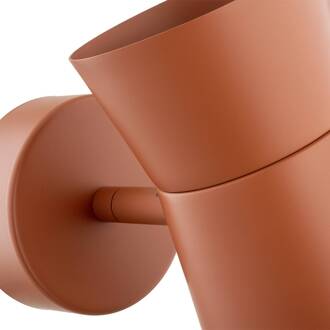 Wandlamp Lotta, terracotta, spot, staal, verstelbaar