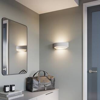 wandlamp Lucien, wit, gips, overschilderbaar, up/down, E14