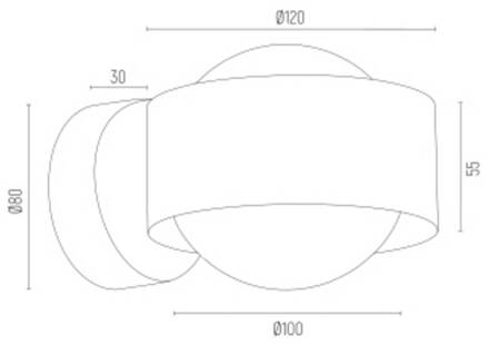 Wandlamp Mado, beige, Ø 8 cm, staal/glas, 1-lamp, G9 zand, opaal