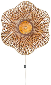 Wandlamp Madura bamboe ø87x20cm nat/bruin, L