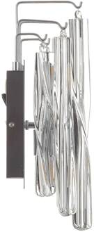 Wandlamp Manacor kristalglas met LED helder, chroom