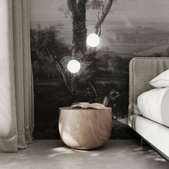 wandlamp Maoo, gesatineerd glas, Ø 12 cm, G9 wit gesatineerd