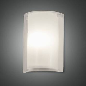 Wandlamp Maribel, wit/transparant, glas, acryl wit, transparant