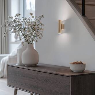 Wandlamp Marion Plus, goud, GU10, staal, hoogte 18 cm