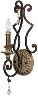 Wandlamp Marquette in antieke stijl brons, antiek goud
