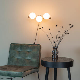 Wandlamp 'Monique' 3-lamps, kleur Wit