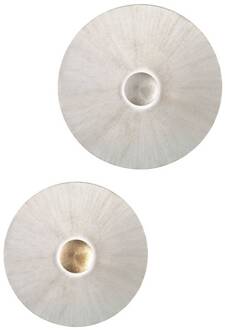 Wandlamp Moon Sun, Ø 54 cm, wit/goud