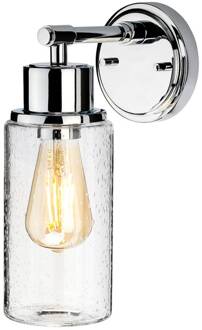 Wandlamp Morvah voor badkamers in gepolijst chroom