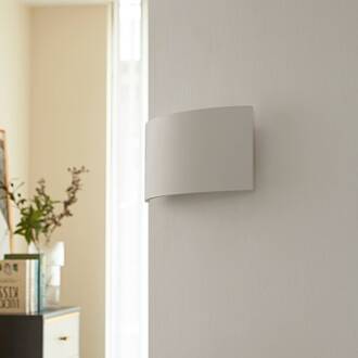 wandlamp Naike, wit, gips, hoogte 15 cm