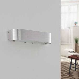 Wandlamp Nika met fitting E14, aluminium aluminium, mat