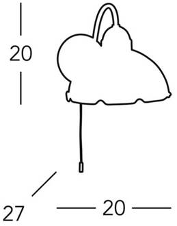 Wandlamp Nonna Millefleurs, groen wit, oudmessing, groen