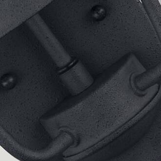 Wandlamp Nori, 2-lamps zink donker verweerd, grijs