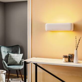 Wandlamp Noris up/down van wit keramiek