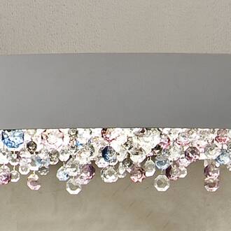 Wandlamp Ola A2 OV70 wit/koud gekleurde kristallen wit, meerkleurig