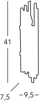 Wandlamp Ontario, 41 cm, chroomkleurig, glas chroom, helder