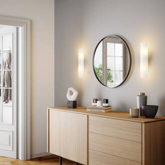 wandlamp Ophelia, hoogte 39 cm, wit, glas wit opaal, wit