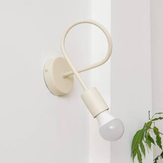 Wandlamp Oxford, zandkleurig, metaal, E27