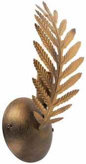 Wandlamp Palm 1 blad H 32 cm goud bruin