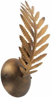 Wandlamp Palm 1 blad H 32 cm goud bruin