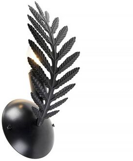 Wandlamp Palm 1 blad H 32 cm zwart