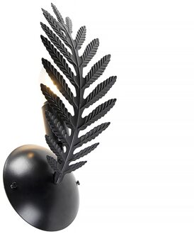 Wandlamp Palm 1 blad H 32 cm zwart