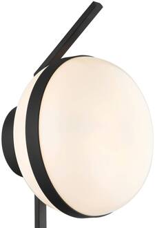 Wandlamp Palma van glas opaal, zwart