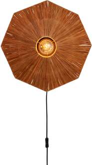 Wandlamp Panama dia. 45cm, bruin