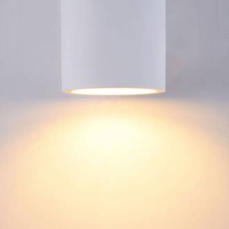 Wandlamp Parma van gips, 8x20 cm wit