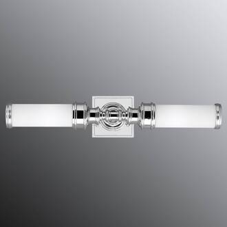 Wandlamp Payne Ornate voor vochtige ruimtes chroom, wit