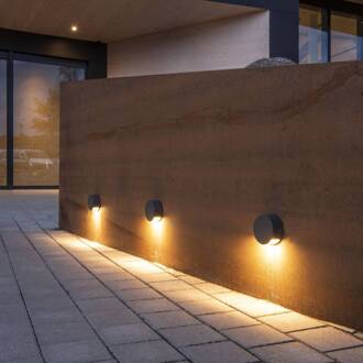 Wandlamp Pema Down 9cm antraciet - 231015