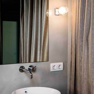 Wandlamp Perla, chroom chroom, helder, wit