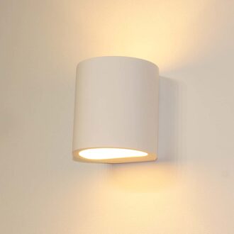 Wandlamp Plaster Rond Wit 11cm Ø