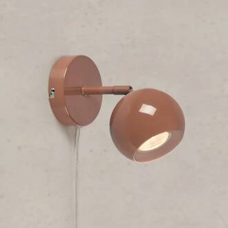 Wandlamp Pop, bruin, breedte 10 cm, metaal